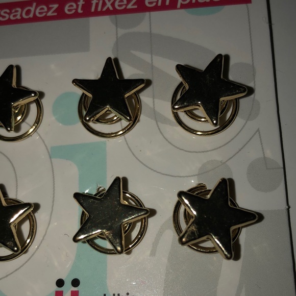 Pack of 6 Hair Design Spin Spins (Golden Stars) - Picture 2 of 4